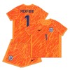 Conjunto (Camiseta+Pantalón Corto) Portero Inglaterra Pickford 1 Orange Version Euro 2024 - Niño